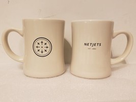 Pair Of New Netjets Private Jet Service Coffee Mugs Lot Of 2 - £24.31 GBP