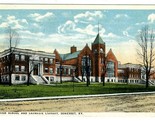 High School &amp; Carnegie Library  Postcard Somerset Kentucky 1910&#39;s - £13.92 GBP