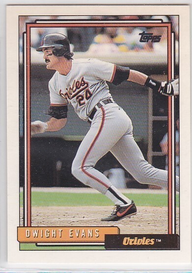 M) 1992 Topps Baseball Trading Card - Dwight Evans #705 - $1.97