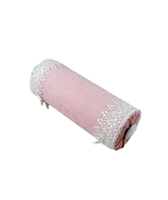 Bolster Pillow, Light Pink Velvet , High Quality Fabric, 6x16&quot; - £47.02 GBP