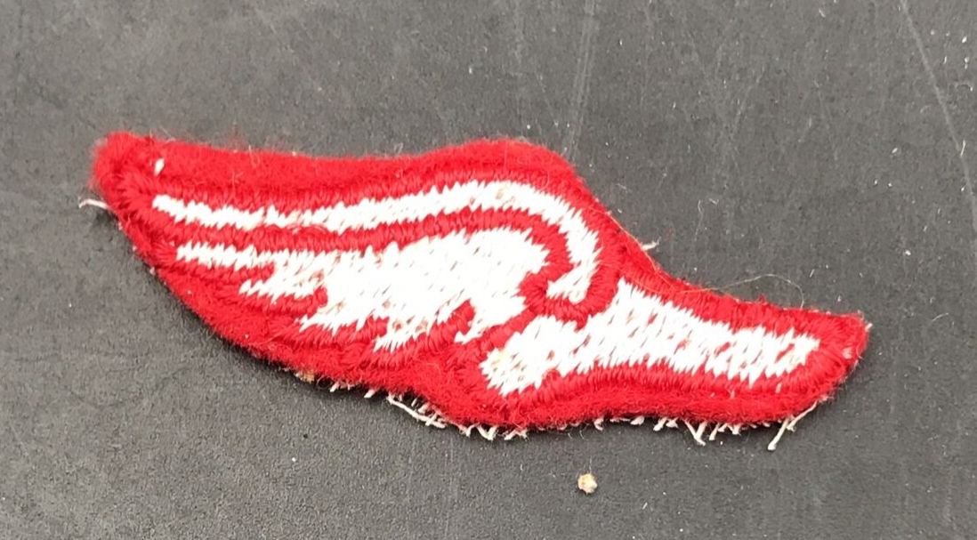 Primary image for Vintage Boy Scouts BSA Red Winged Foot Patch 2" x 0.75"
