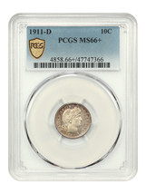 1911-D 10C PCGS MS66+ - £1,834.54 GBP