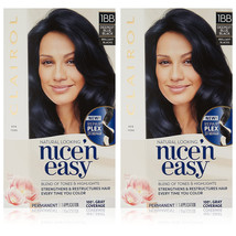 2-New Clairol Nice'n Easy Permanent Hair Dye 1BB Deepest Blue Black Hair Color - $32.99