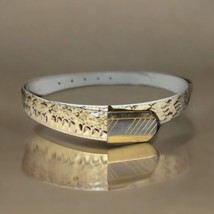 Genuine Snakeskin Women&#39;s Belt Skinny light beige white animal print 41&quot;... - $24.74