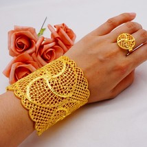 Gle for women gold color luxury african india bracelet ring saudi arabia bridal wedding thumb200