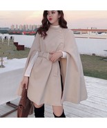 Veste Wool Blend Poncho Cape | Women Fall Jacket Winter Coat - $79.00