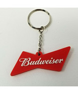 Vintage Red White Bow Tie Budweiser Give a Damn Don&#39;t Drive Drunk Keychain - £9.67 GBP