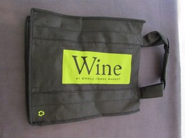 NOS Whole Foods Reusable Wine Bag - holds 6 wine bottles - Black and Green - £4.76 GBP
