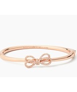 Kate Spade New York Bracelet Pave Bow Meets Girl Bangle Rose or Yellow G... - $92.36 CAD