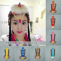 Tibetan Dance Performance Headwear Ethnic Minority Braids Hair Accessories - £8.07 GBP