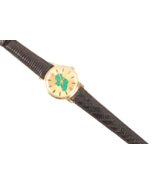 Swiss Made Watch with Map of Ireland Dial Lizard Strap Sweep Hand Works - €20,29 EUR