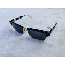 Gucci 0FG0603S 001 55/16 Square Frame Acetate Metal Black Gold Shine Sunglasses - $379.92