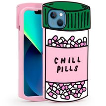 Dumkery Cute iPhone 13 Case, Chill Pills iPhone 14 Case, Funny 3D Cartoon Capsul - £12.16 GBP