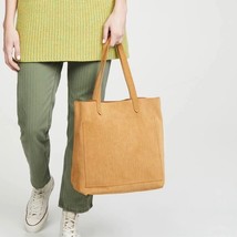 Madewell The Medium Transport Tote Corduroy Suede Edition Boutique Gold - £25.99 GBP