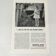 1943 National Dairy Products Print Ad Advertising Art Fortune Teller Lit... - $9.89