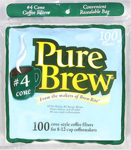 #4 Cone Style Filters 8 10 12 Cup Paper Coffee Maker D Ri P Coffeemaker Pure Brew - £14.04 GBP