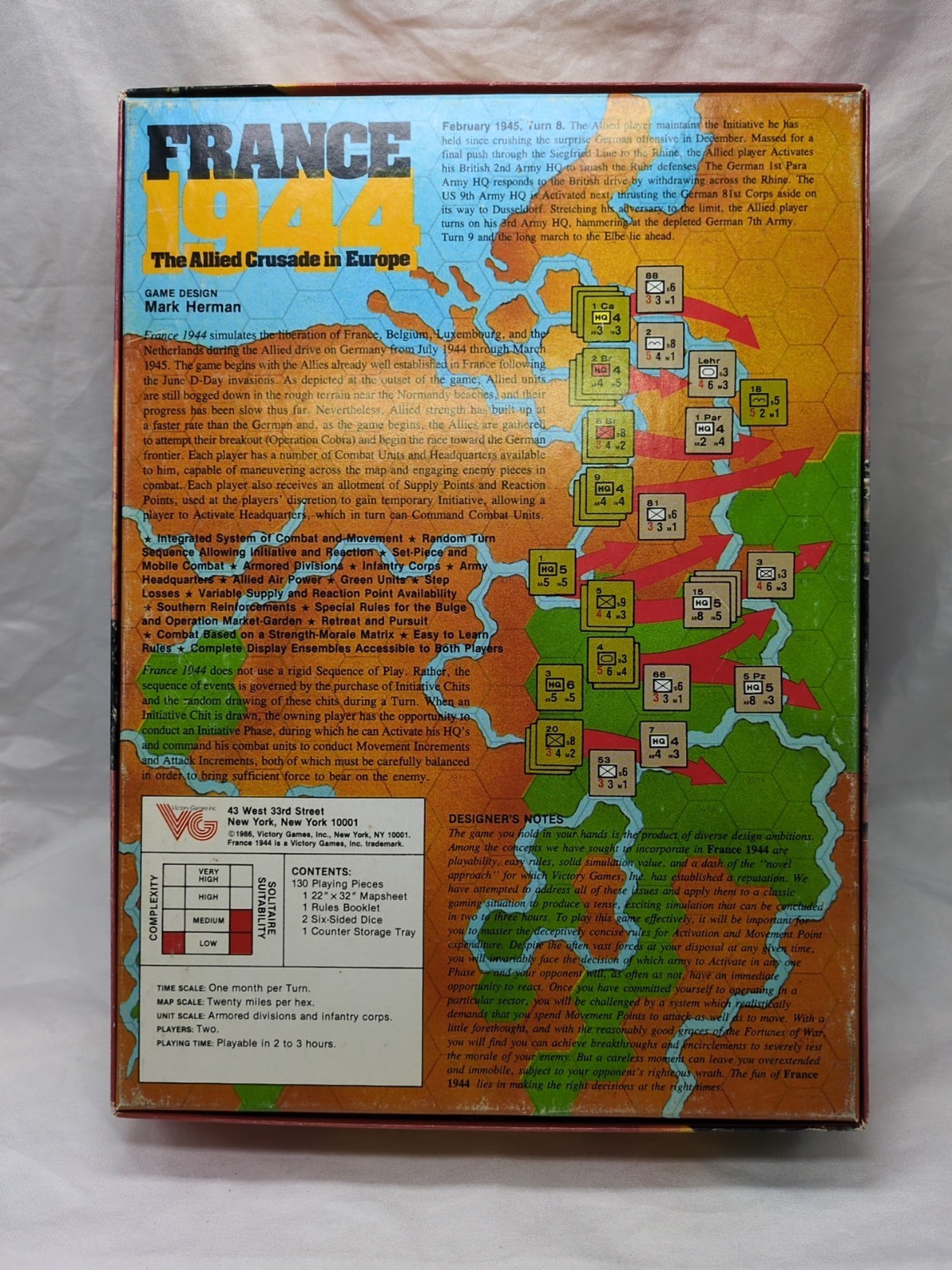 *Missing Rulebook* France 1944 The Allied Crusade In Europe Board Game Item image 4