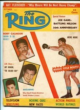 RING MAGAZINE-9/1956-BOXING-MOORE-CALHOUN-ARAGON-GANS!! VG - £37.24 GBP