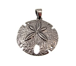 Handcrafted Solid 925 Sterling Silver SAND DOLLAR Pendant, Beach &amp; Sea Jewelry - £22.92 GBP