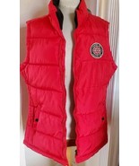 Steve Madden Girl Puffer Quilted Vest Sleeveless Red Women&#39;s Size XL - £21.81 GBP