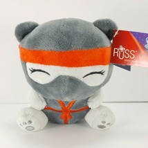 Russ Berrie Plush Ninja Bear Stuffed Animal Soft 6&quot; Nina Fantasy Kingdom... - $14.84