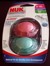 NUK Advanced ORTHODONTIC PACIFIERS 6-18m Silicone, BPA free with AIR SHI... - $16.00