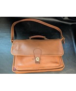 Coach Metropolitan Brown Leather Messenger Briefcase Bag Turnlock A6H 51... - $188.09