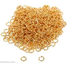 600 Gold Plated Connectors Jump Rings Chains 19Ga 6mm - £19.58 GBP