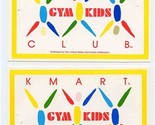 2 K Mart Gym Kids Club Postcard / Clothing Tags  - $15.84
