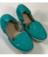 Kruzers Fitkicks Womens Slip On Shoes Aqua Blue Faux Snake Print Foldabl... - $271.80 MXN