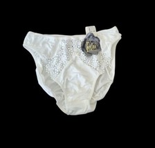 Vintage Y2K Felina White Lace Underwear Hi Leg Panties L - £27.09 GBP