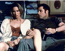 John Travolta &amp; Kelly Lynch Signed Autographed &quot;White Man&#39;s Burden&quot; Glossy 8x10  - £41.43 GBP