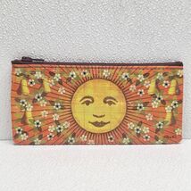 Blue Q Sunshine &amp; Floral Pears Zip Pouch 8.5" x 4" Orange Bag - $14.75