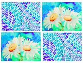 Daisy Sunshine Collection Place Mats 13x18 inches Set of 4 CLOSEOUT - $22.74