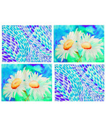 Daisy Sunshine Collection Place Mats 13x18 inches Set of 4 CLOSEOUT - £18.22 GBP