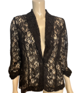 LM Studio Black Lace 3/4 Sleeve Blazer Size M - €20,46 EUR