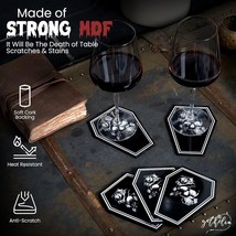 Set of 5 Spooky Coffin Gothic Coasters for Drinks - Set of 5 Halloween Coasters - £12.86 GBP