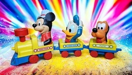 Vintage ILLCO-Walt Disneys Engineer Mickeys Wind Up Train WORKS Great 1997 - €15,62 EUR