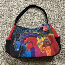 Laurel Burch Wild Horses of Fire Stallions Purse Medium Tote Shoulder Bag  - $22.99