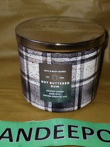 Bath &amp; Body Works Hot Buttered Rum Scented Jar Essential Oil Candle 14.5 - £27.29 GBP