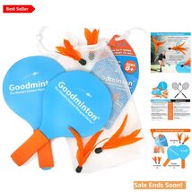 Family Fun Paddle Game Set – 2 Wood Paddles &amp; 4 Birdies for -Round Play - $28.66