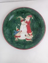 Set of 2 Christmas Noble Excellence Santa Mates Earthenware Dinner Plate... - $348.66 MXN