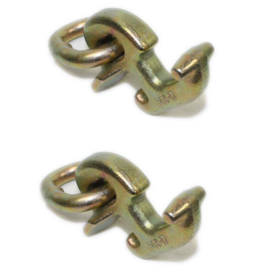 2x R Hook with link 5400lb Wrecker Hauling Towing Trailer Grab forged st... - $21.46