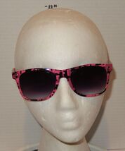 Pink Black Geometric Print Retro 80's 90's Style Sunglasses UV400 Protec... - $14.80