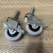 Two One Inch Rubber Swivel Wheels Grey New - $9.44 CAD