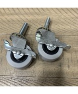 Two One Inch Rubber Swivel Wheels Grey New - $130.73 MXN