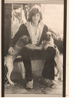 Jimmy Mcnichol teen magazine pinup clipping black and white puppies outside - $3.00