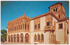 Postcard West Facade Ringling Residence Sarasota Florida - $2.96