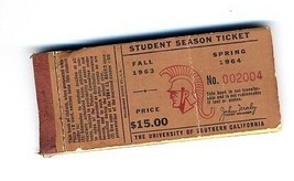 USC Student Season Ticket Booklet Fall 1963 Spring 1964 - £234.31 GBP