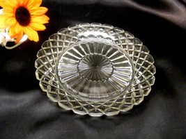 3243 Antique Hocking Glass Waterford Waffle Salad Plate - $8.00
